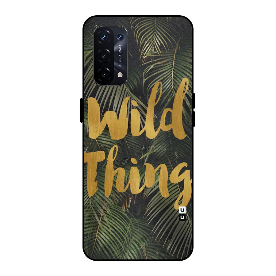 Wild Leaf Thing Metal Back Case for Oppo A74 5G