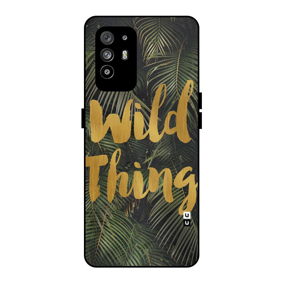 Wild Leaf Thing Metal Back Case for Oppo F19 Pro Plus 5G