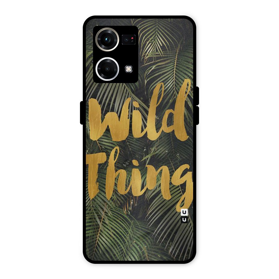 Wild Leaf Thing Metal Back Case for Oppo F21 Pro 4G