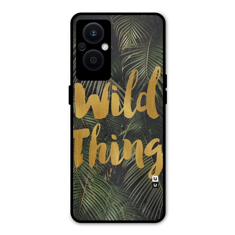 Wild Leaf Thing Metal Back Case for Oppo F21 Pro 5G