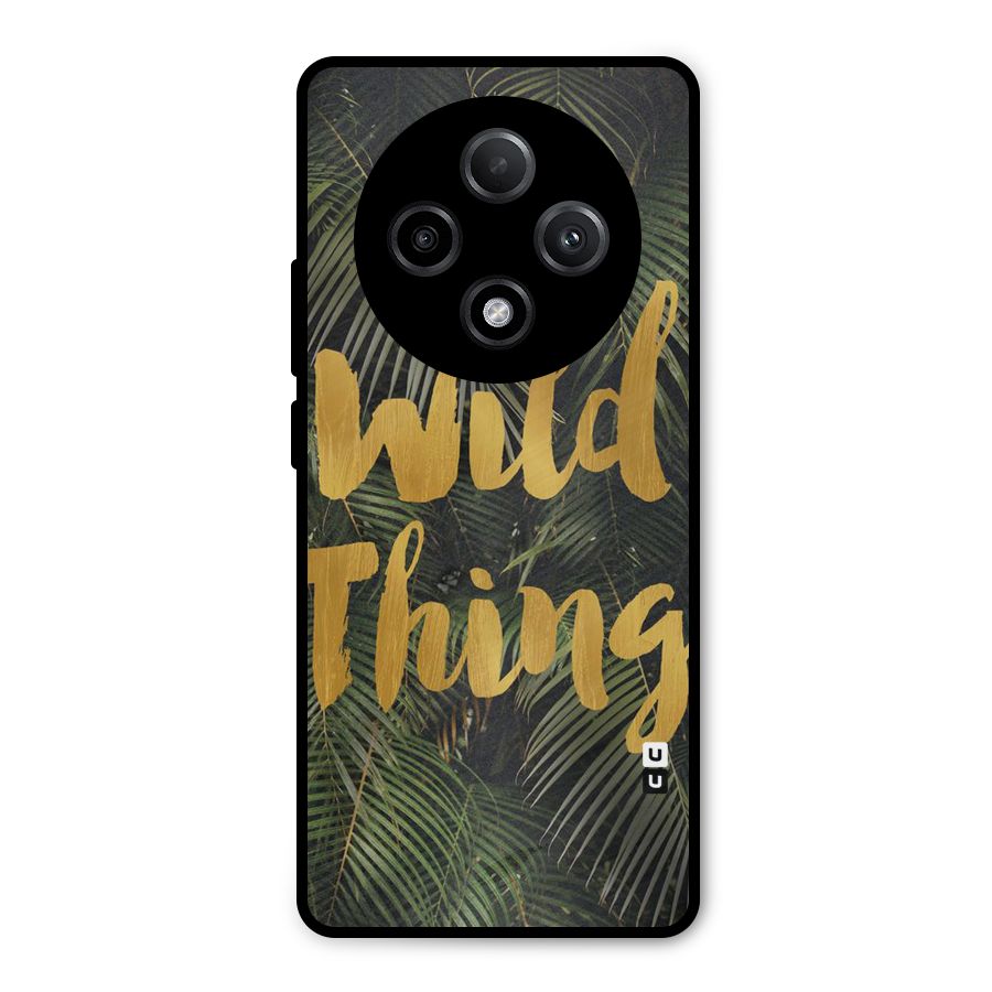 Wild Leaf Thing Metal Back Case for Oppo F27 Pro Plus