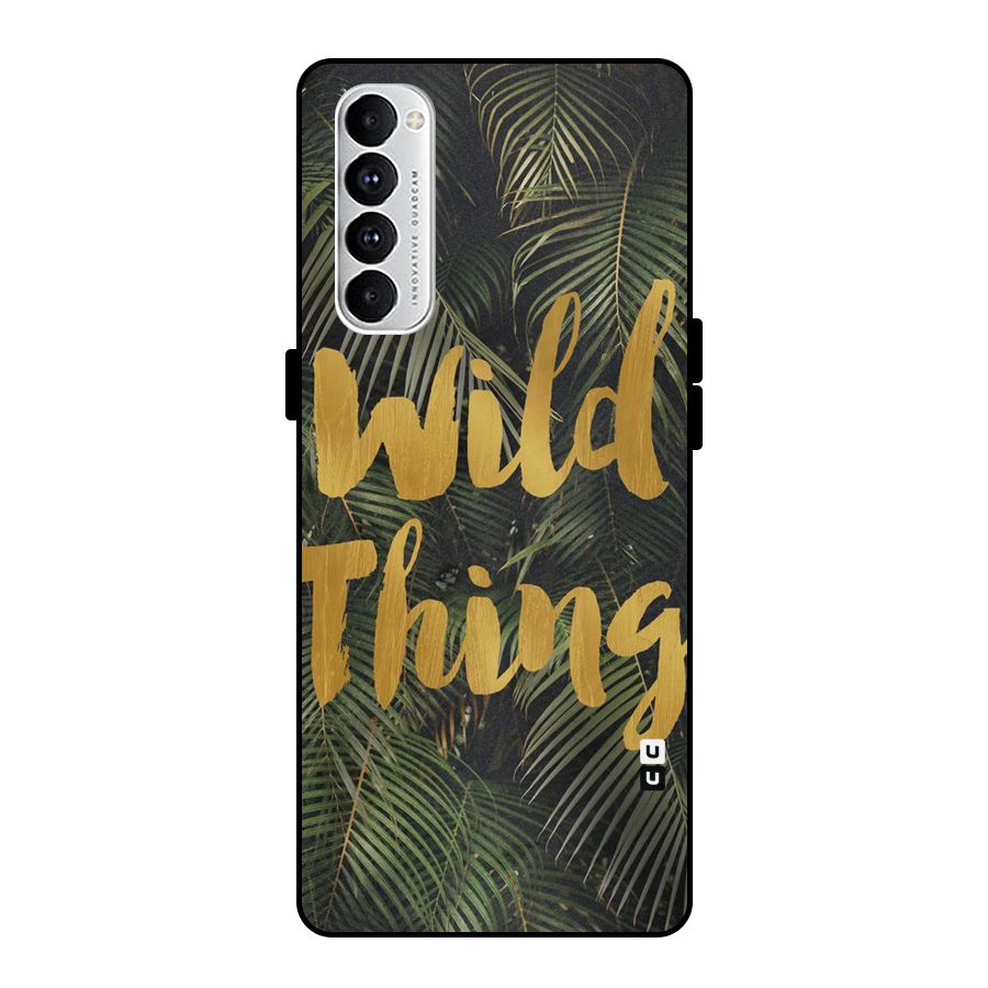 Wild Leaf Thing Metal Back Case for Oppo Reno4 Pro