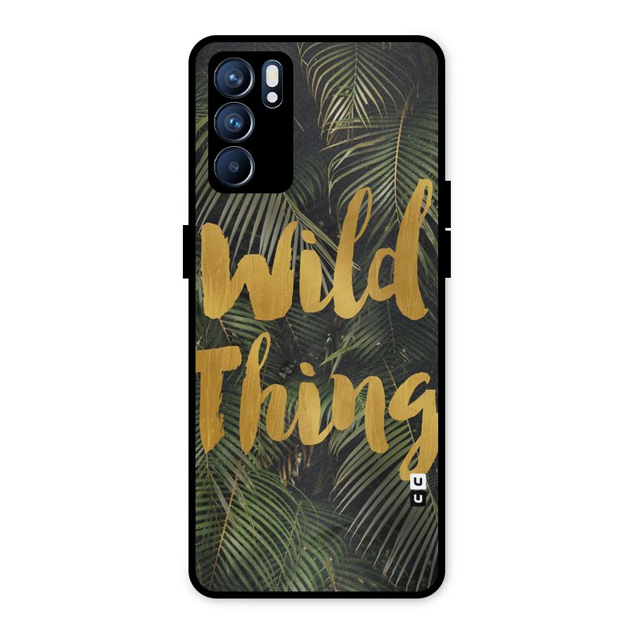 Wild Leaf Thing Metal Back Case for Oppo Reno6 5G