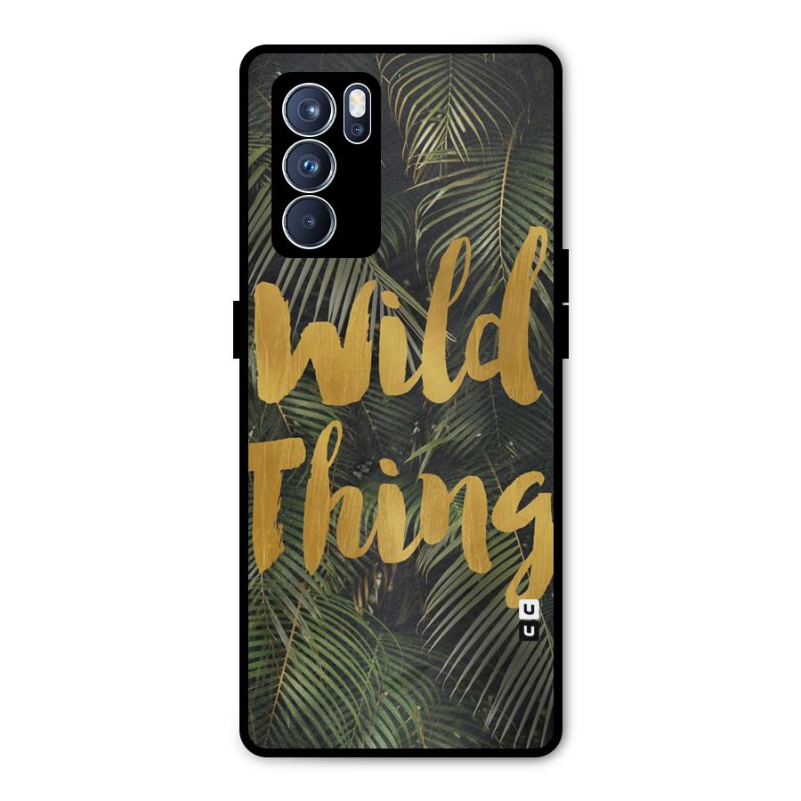 Wild Leaf Thing Metal Back Case for Oppo Reno6 Pro 5G
