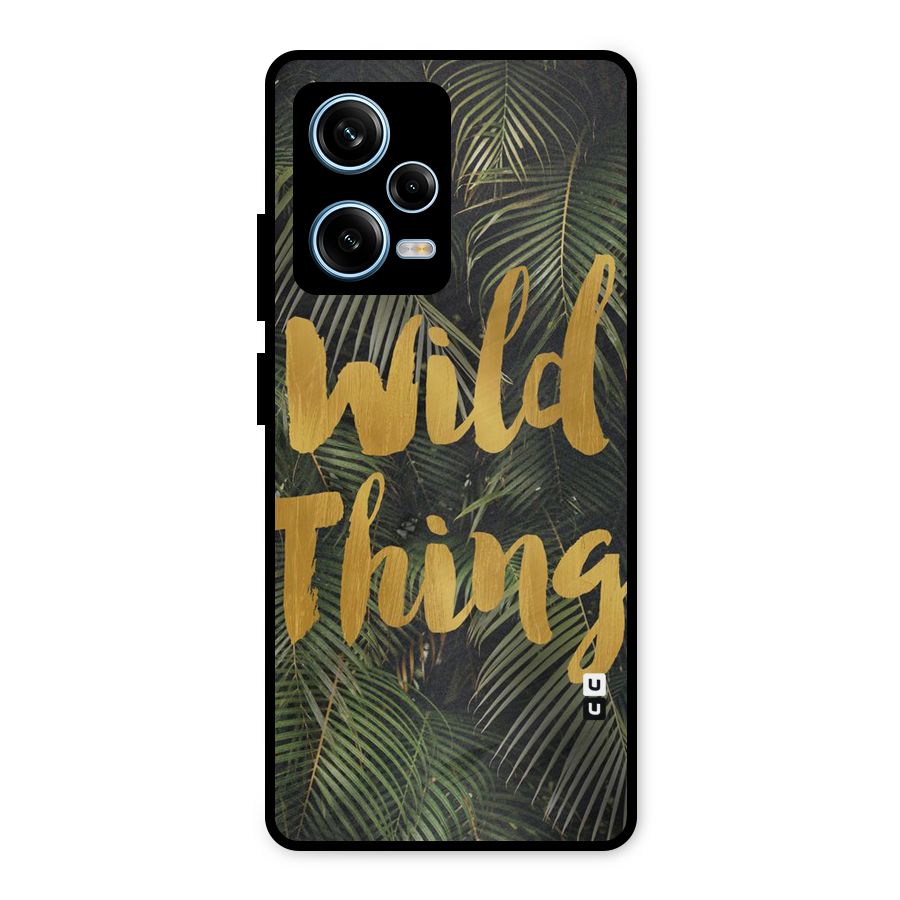 Wild Leaf Thing Metal Back Case for Redmi Note 12 Pro