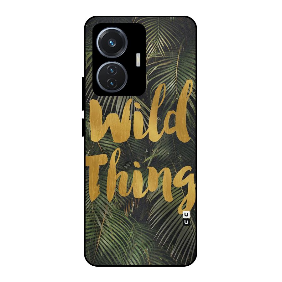 Wild Leaf Thing Metal Back Case for Vivo T1 44W