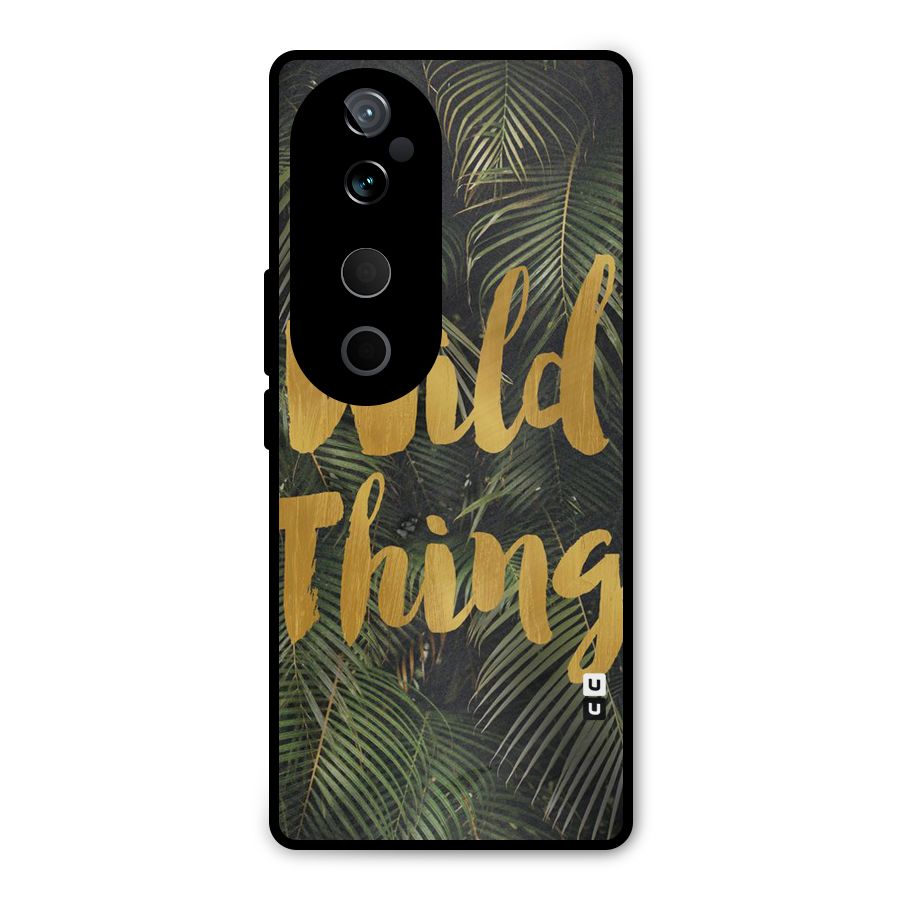 Wild Leaf Thing Metal Back Case for Vivo T3 Ultra