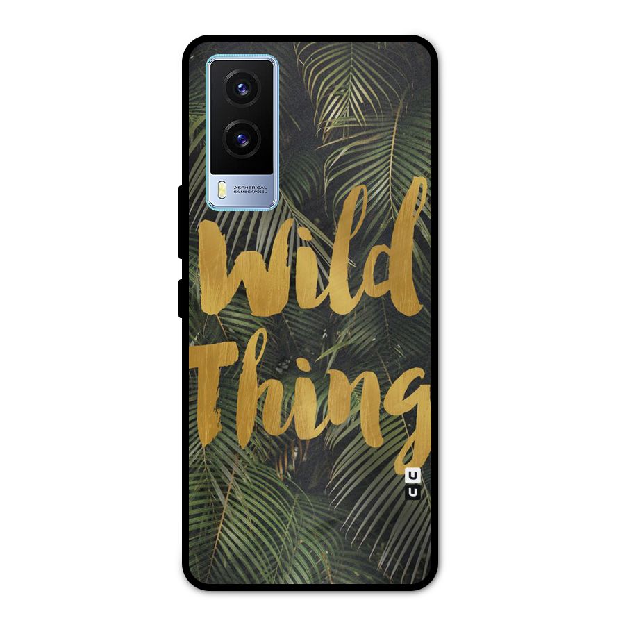 Wild Leaf Thing Metal Back Case for Vivo V21e 5G