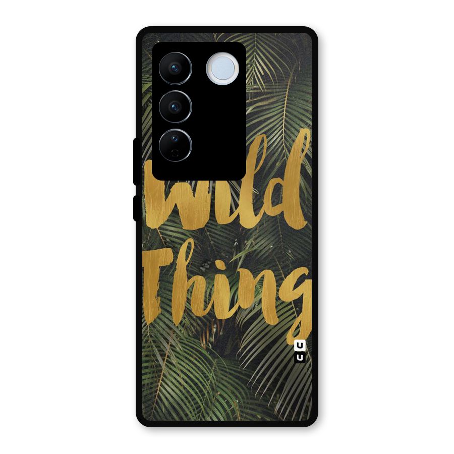 Wild Leaf Thing Metal Back Case for Vivo V27