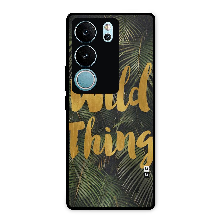 Wild Leaf Thing Metal Back Case for Vivo V29 Pro