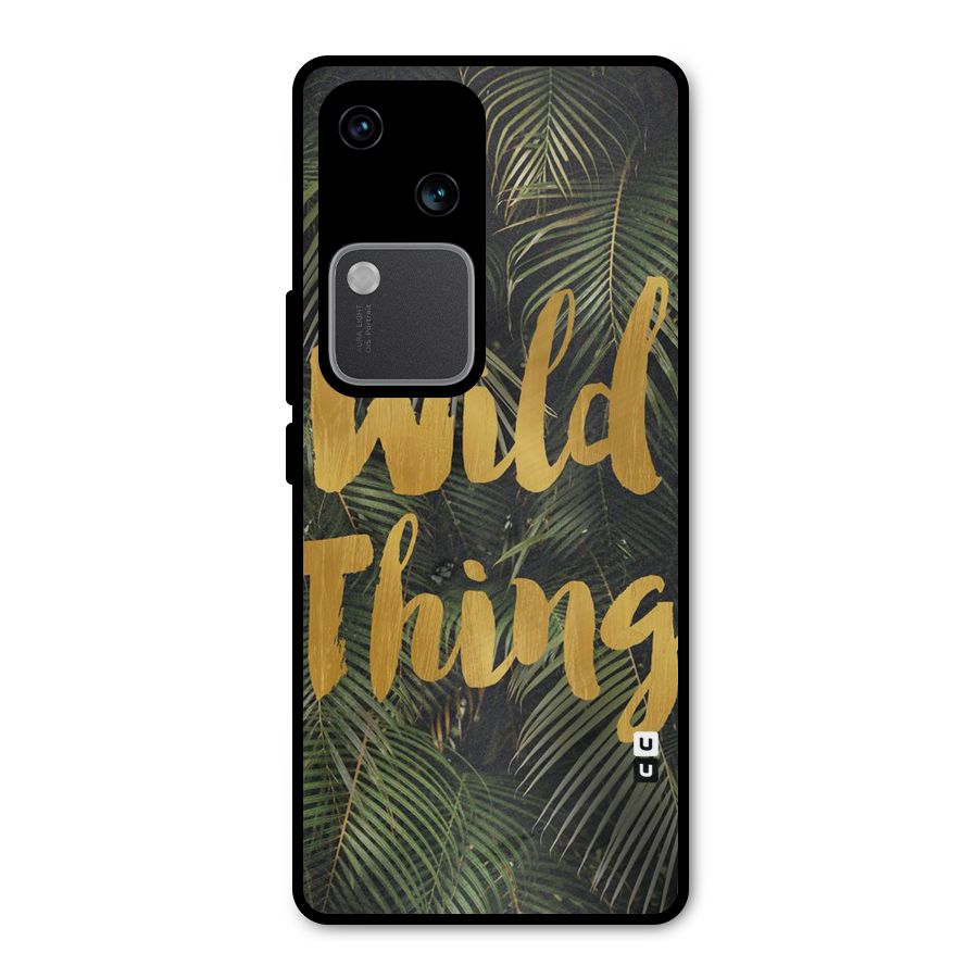 Wild Leaf Thing Metal Back Case for Vivo V30 Pro