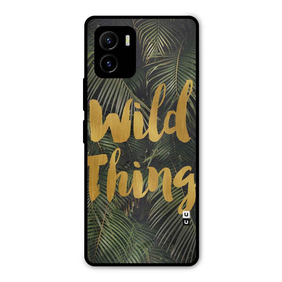 Wild Leaf Thing Metal Back Case for Vivo Y15s