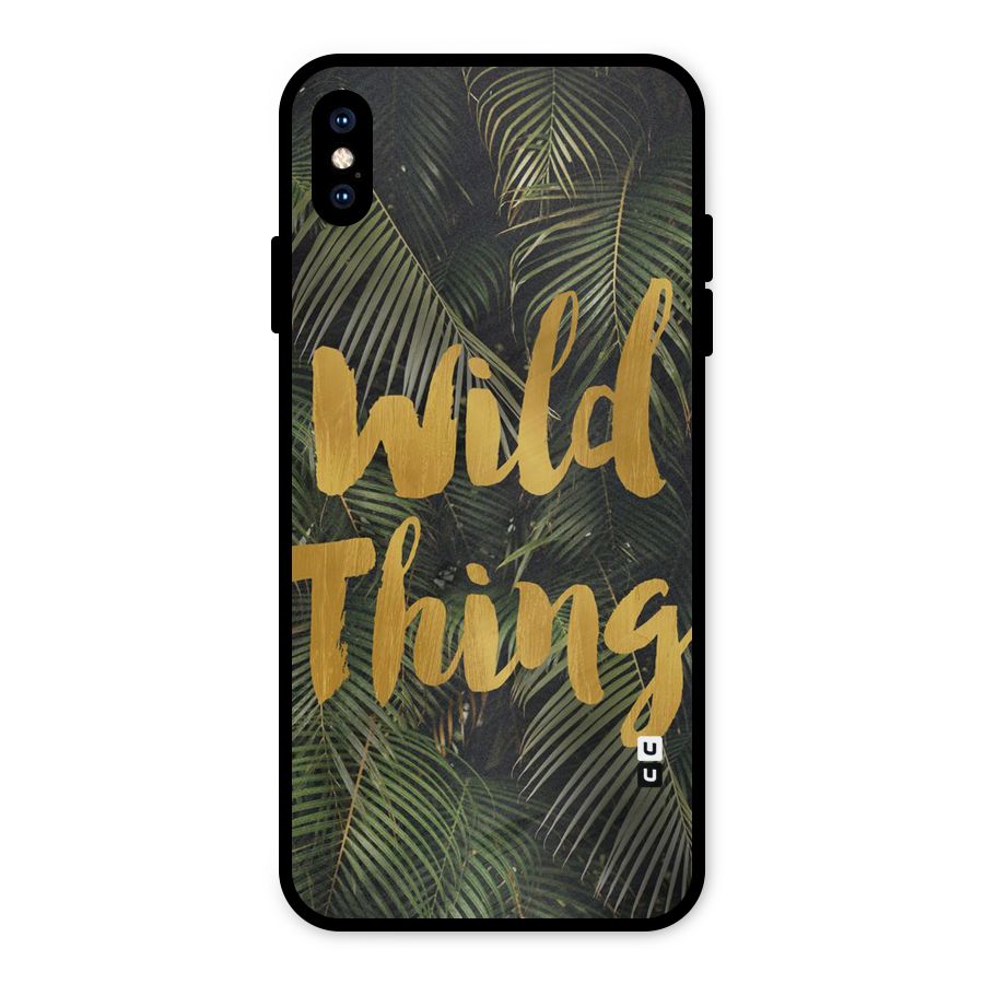 Wild Leaf Thing Metal Back Case for iPhone XS Max