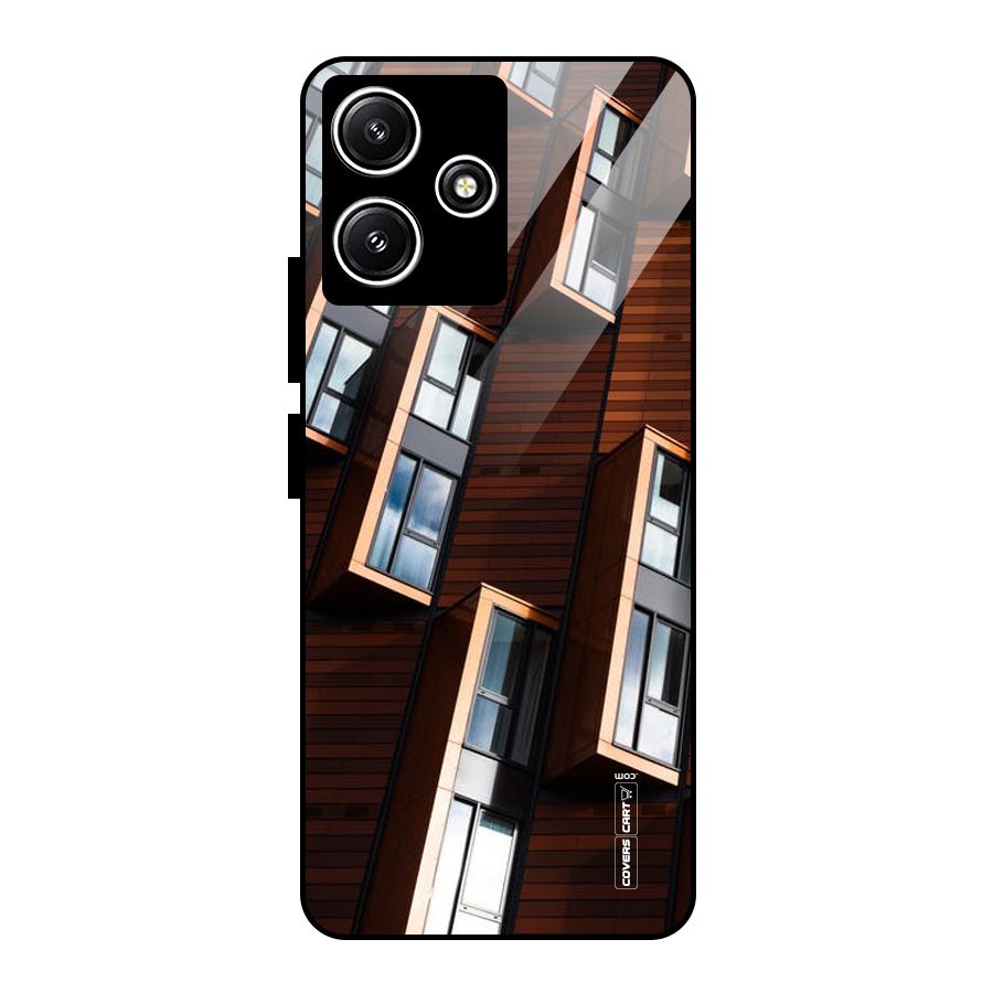 Window Abstract Glass Back Case for Poco M6 Pro