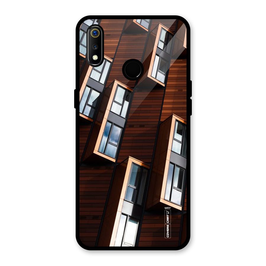 Window Abstract Glass Back Case for Realme 3i