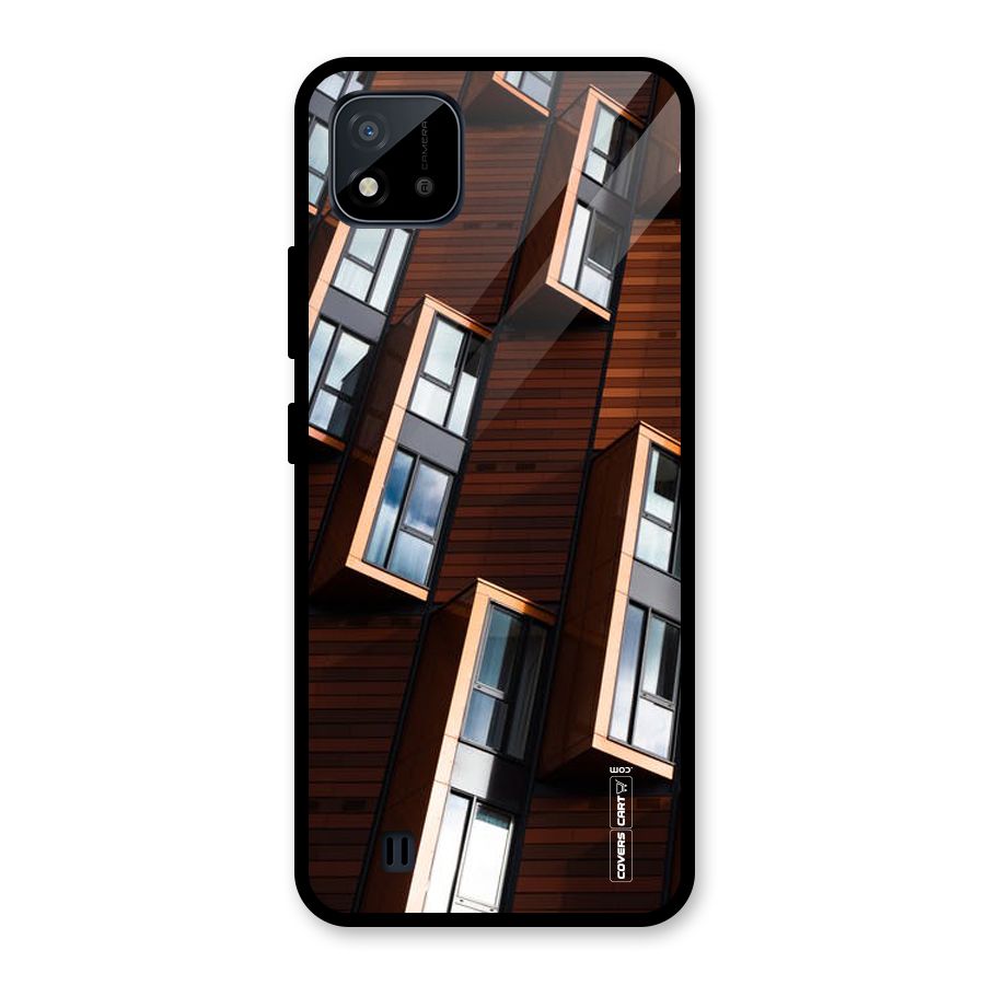 Window Abstract Glass Back Case for Realme C11 2021
