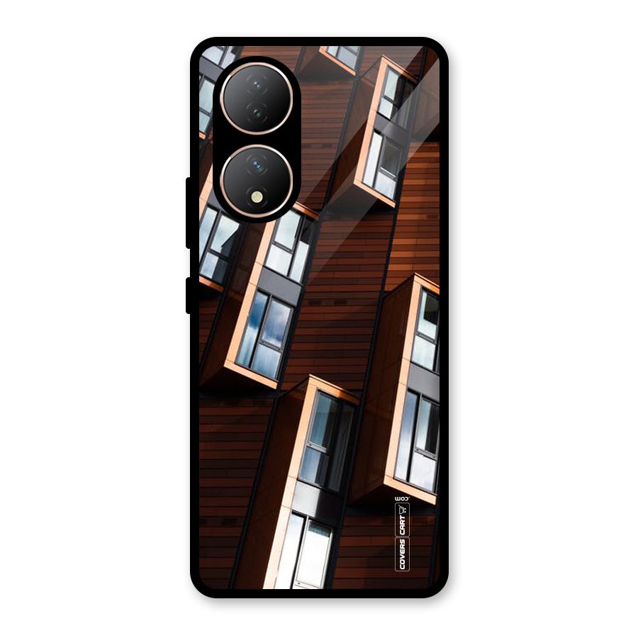 Window Abstract Glass Back Case for Vivo T2