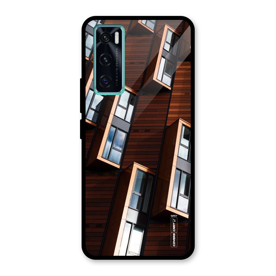 Window Abstract Glass Back Case for Vivo V20 SE