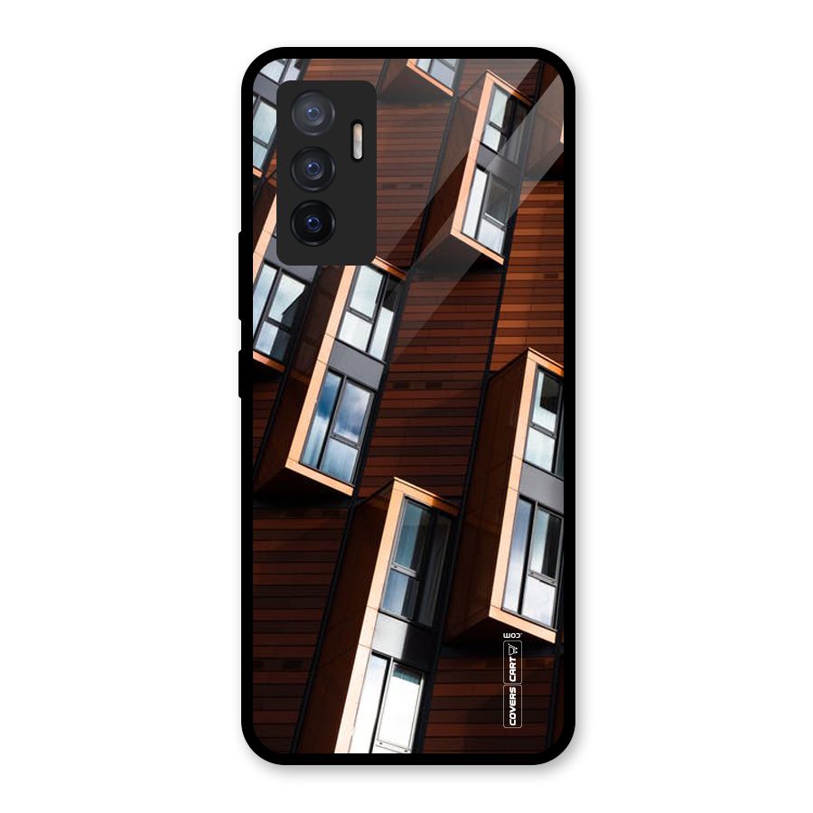 Window Abstract Glass Back Case for Vivo V23e