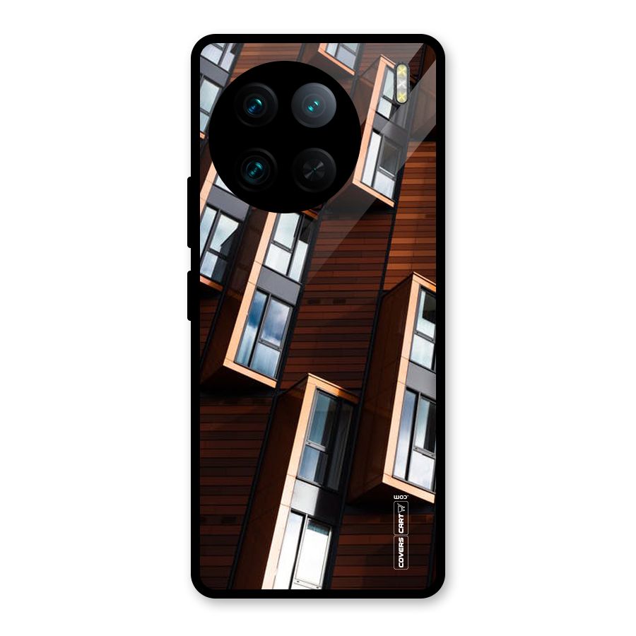 Window Abstract Glass Back Case for Vivo X90 Pro