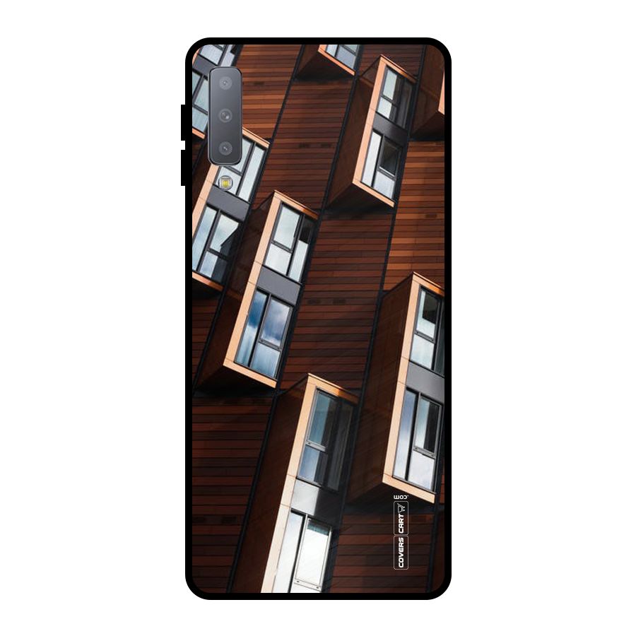 Window Abstract Metal Back Case for Galaxy A7 (2018)