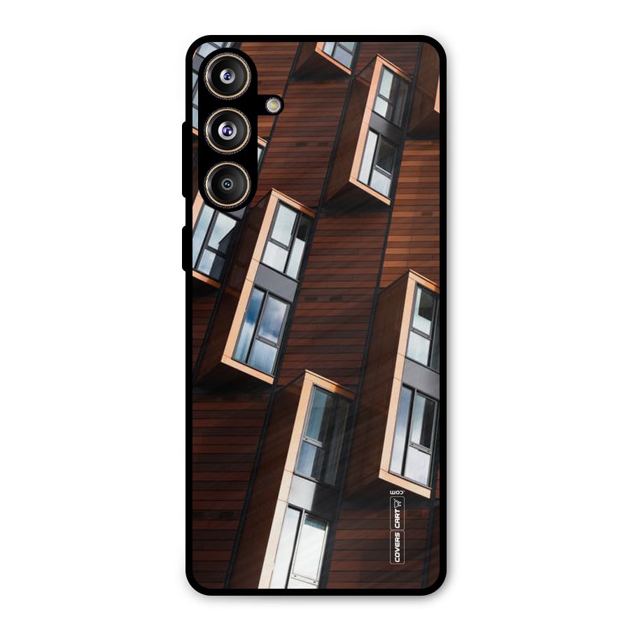 Window Abstract Metal Back Case for Galaxy F55
