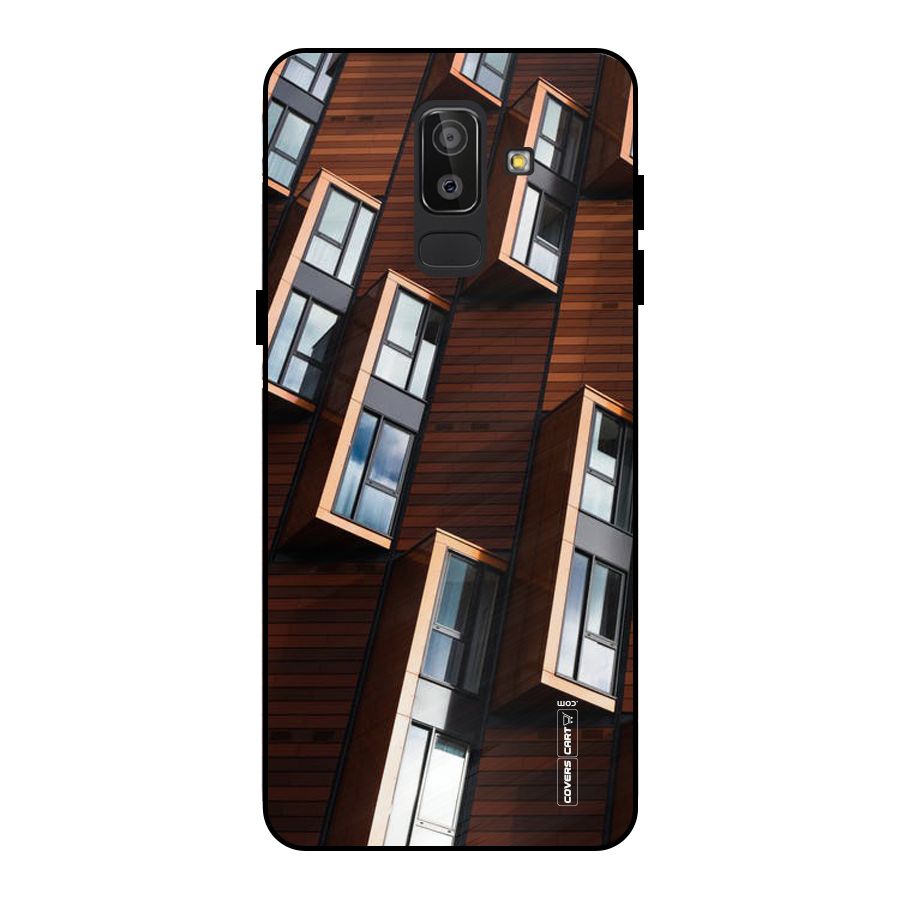 Window Abstract Metal Back Case for Galaxy J8