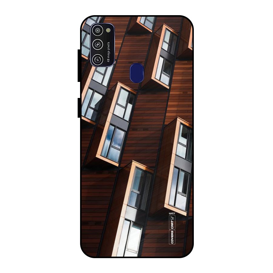 Window Abstract Metal Back Case for Galaxy M30s