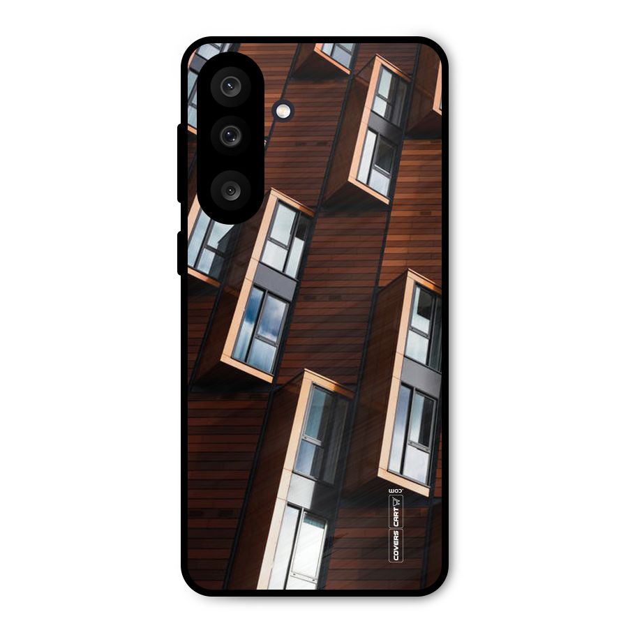 Window Abstract Metal Back Case for Galaxy M56