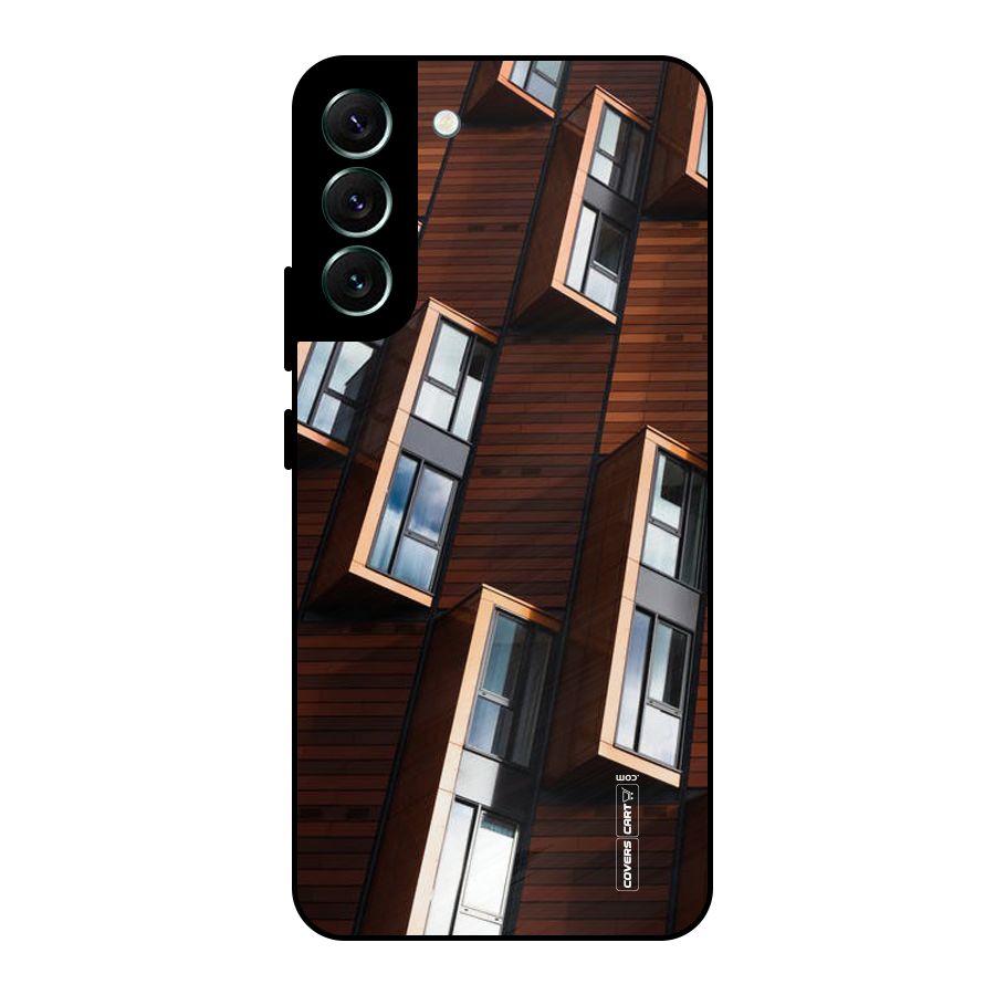 Window Abstract Metal Back Case for Galaxy S22 Plus 5G