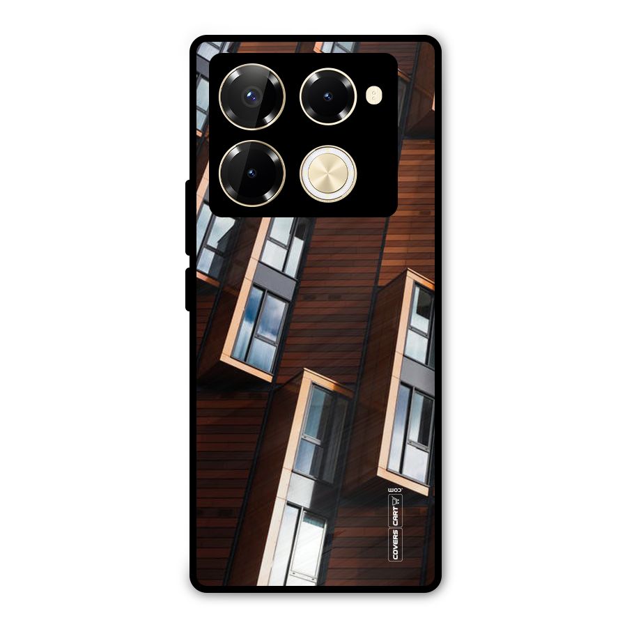 Window Abstract Metal Back Case for Infinix Note 40 Pro Plus