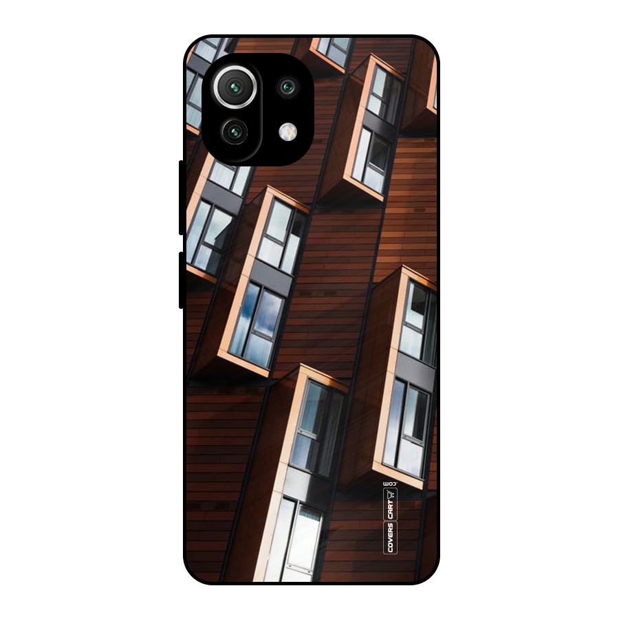 Window Abstract Metal Back Case for Mi 11 Lite