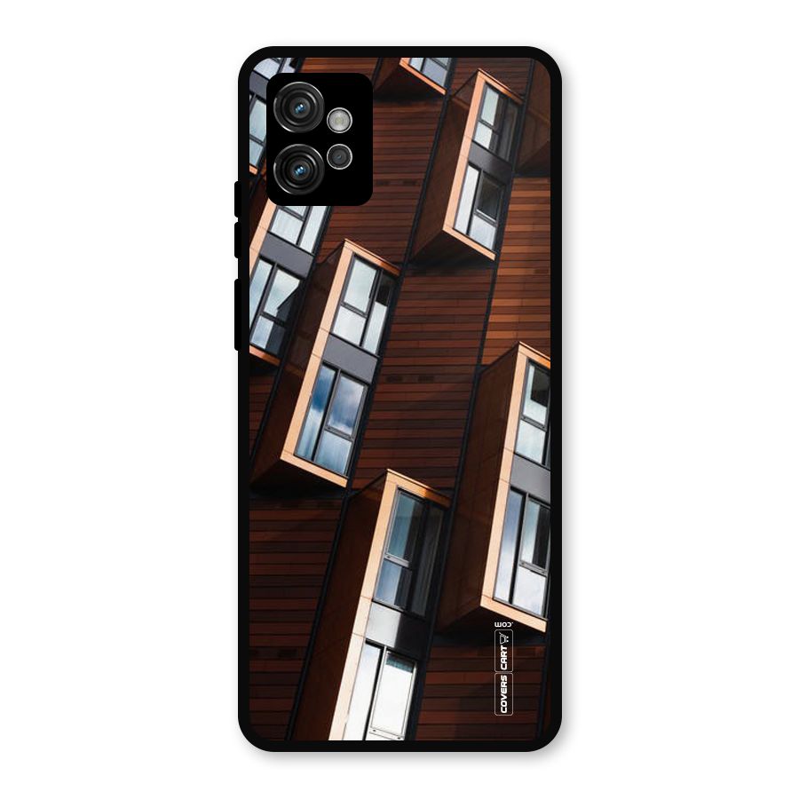 Window Abstract Metal Back Case for Moto G32