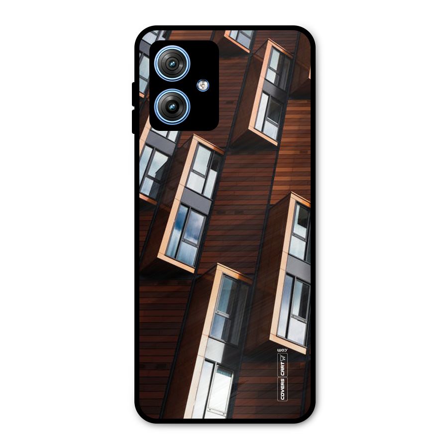 Window Abstract Metal Back Case for Moto G54