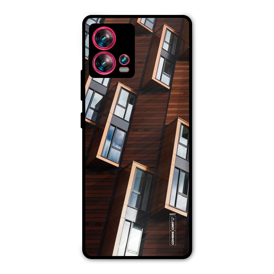 Window Abstract Metal Back Case for Motorola Edge 30 Fusion