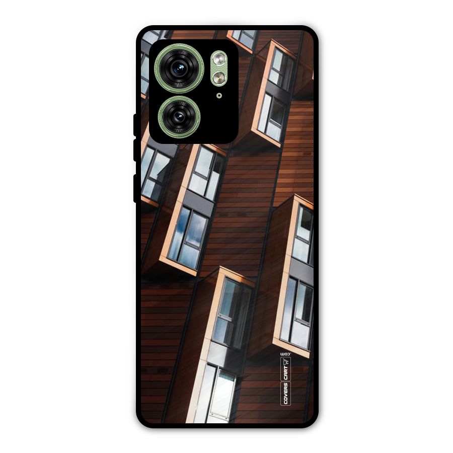 Window Abstract Metal Back Case for Motorola Edge 40 5G