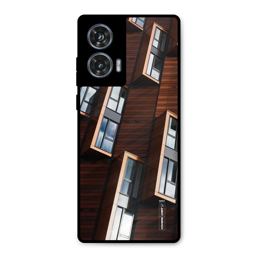 Window Abstract Metal Back Case for Motorola Edge 50 Fusion