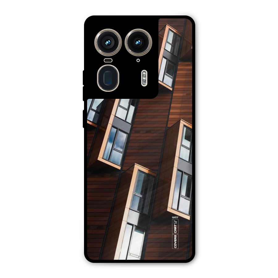 Window Abstract Metal Back Case for Motorola Edge 50 Ultra