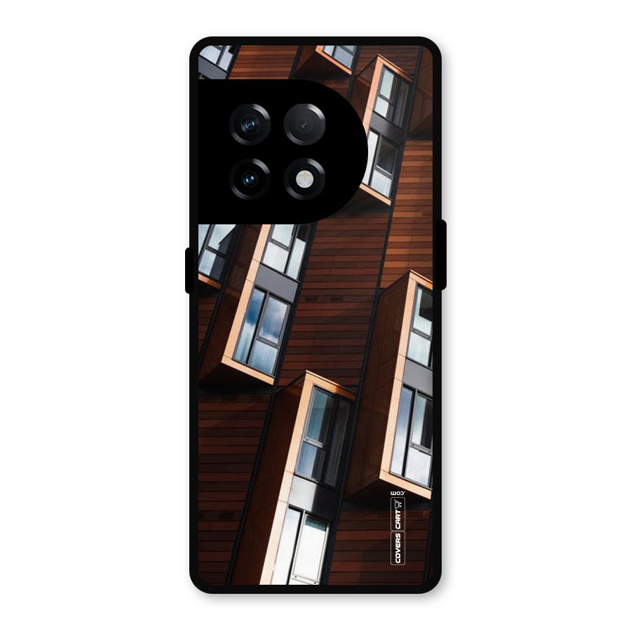 Window Abstract Metal Back Case for OnePlus 11R