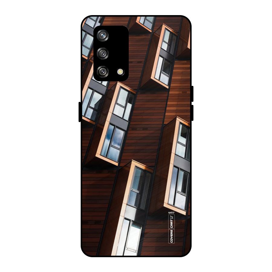 Window Abstract Metal Back Case for Oppo F19