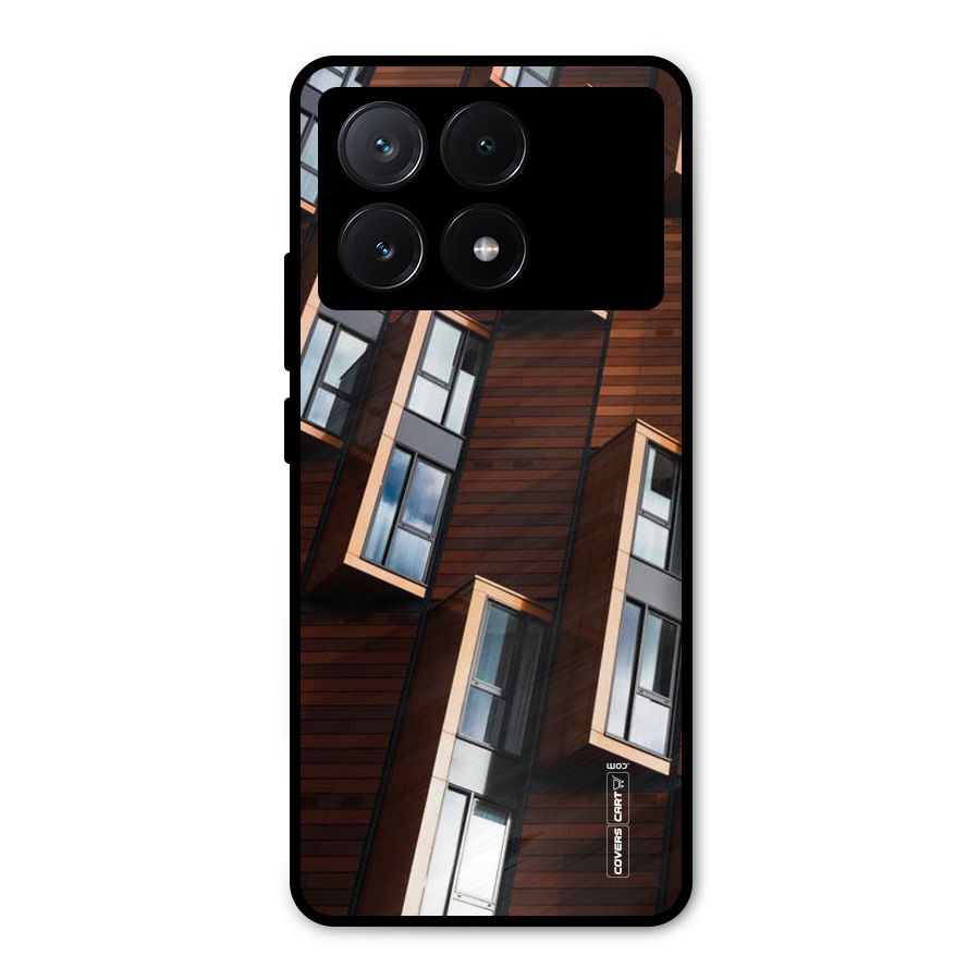 Window Abstract Metal Back Case for Poco X6 Pro