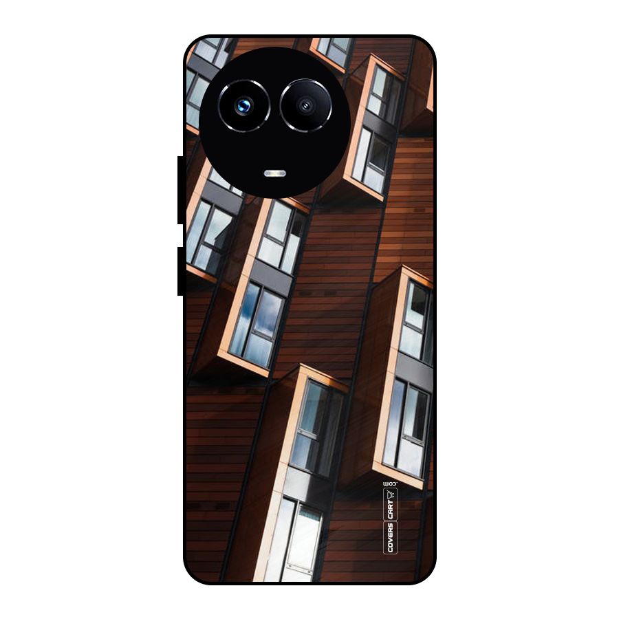 Window Abstract Metal Back Case for Realme 11 5G