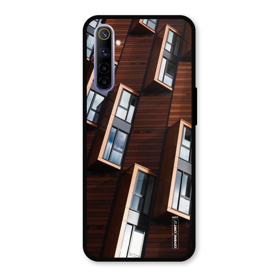 Window Abstract Metal Back Case for Realme 6i