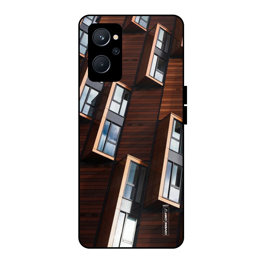 Window Abstract Metal Back Case for Realme 9i 5G