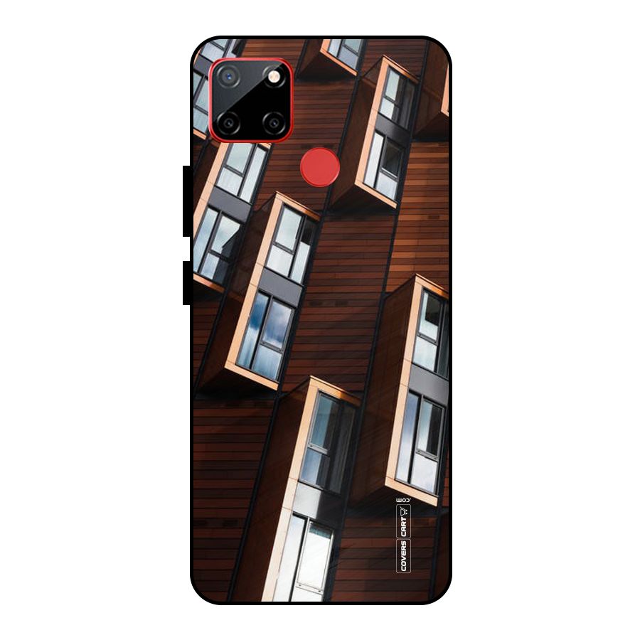 Window Abstract Metal Back Case for Realme C12