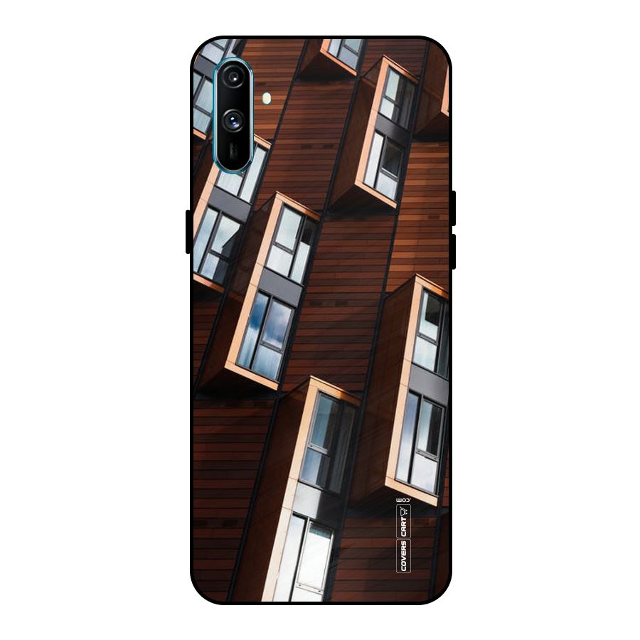 Window Abstract Metal Back Case for Realme C3