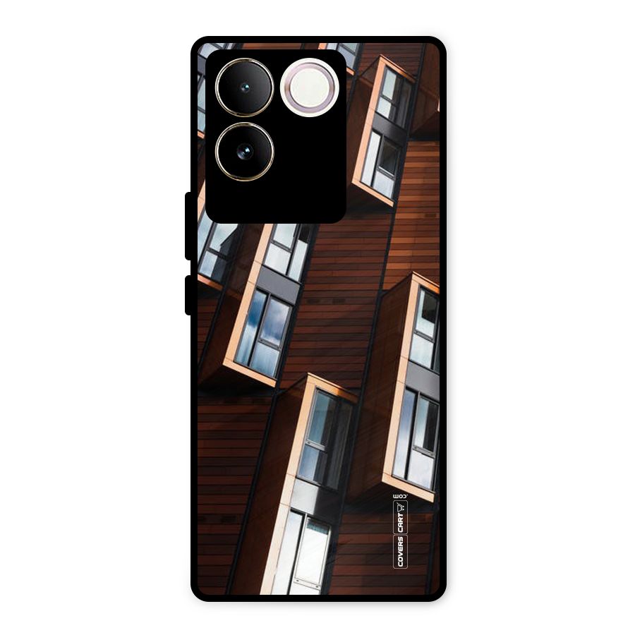 Window Abstract Metal Back Case for Vivo T2 Pro