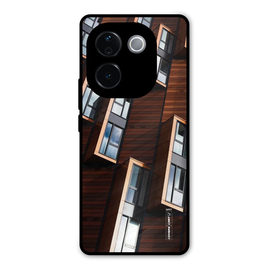 Window Abstract Metal Back Case for Vivo T3 Pro