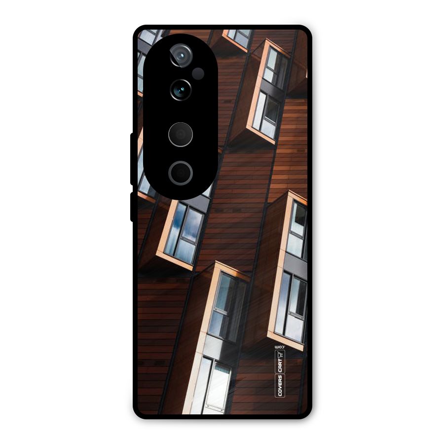 Window Abstract Metal Back Case for Vivo T3 Ultra