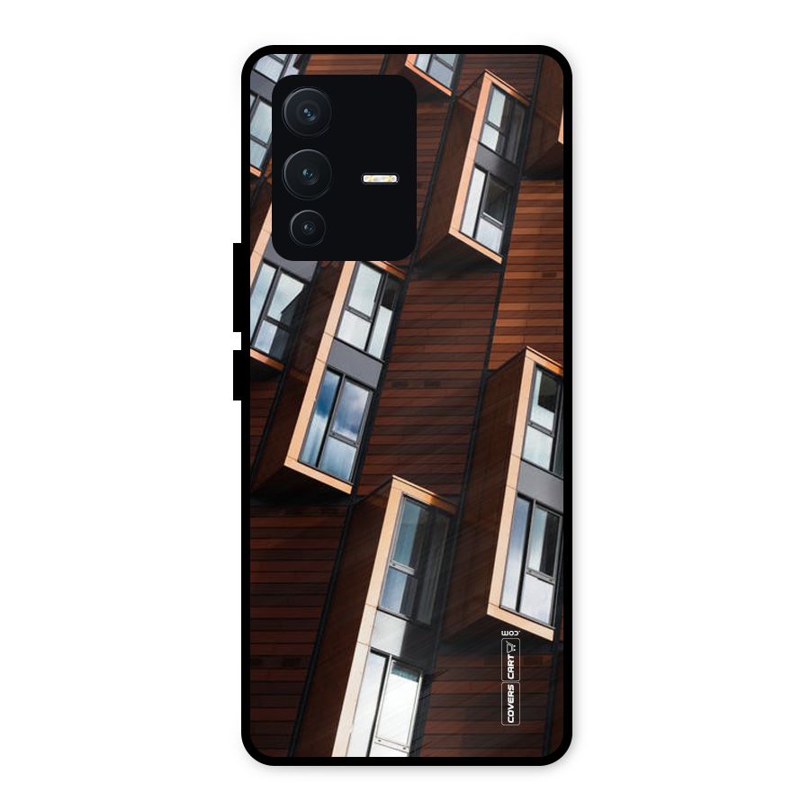 Window Abstract Metal Back Case for Vivo V23 5G